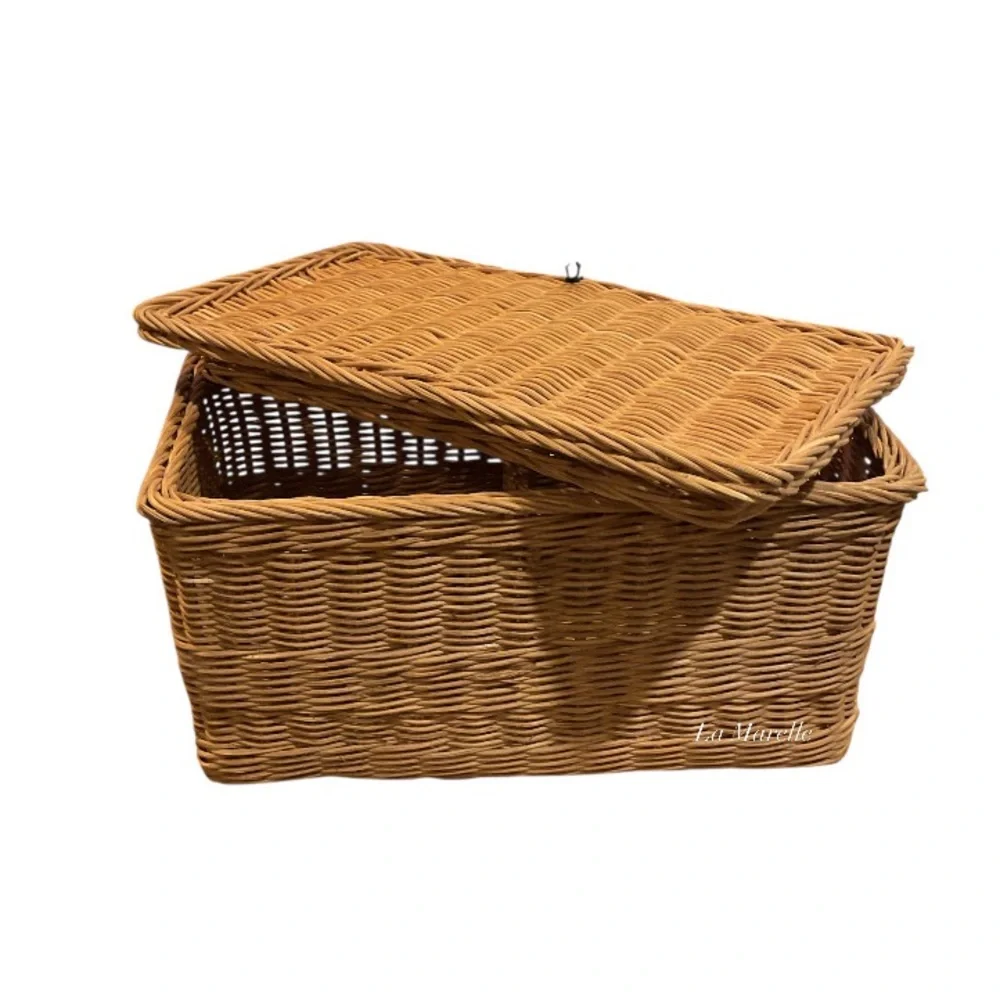Medium Rattan Storage Basket with Lid - Hearth & Hand with Magnolia